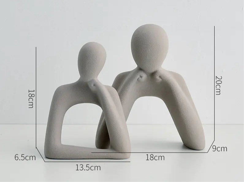 Chic Abstract Couple Sculptures