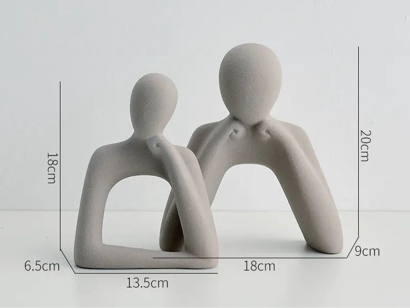 Chic Abstract Couple Sculptures