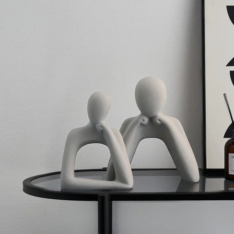 Chic Abstract Couple Sculptures