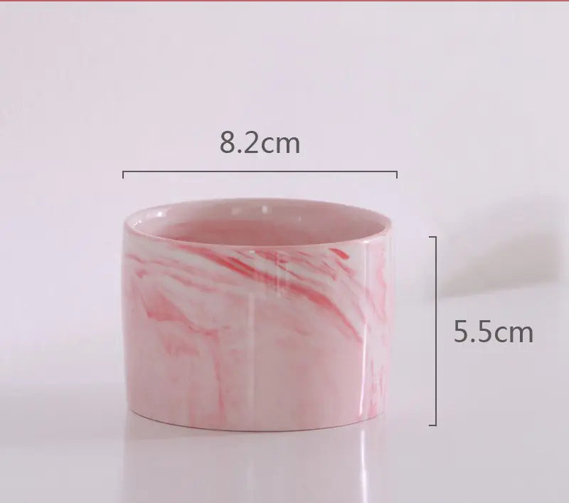 Pink Marble Pattern Ceramic Succulent Plant Pot
