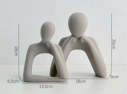 Chic Abstract Couple Sculptures