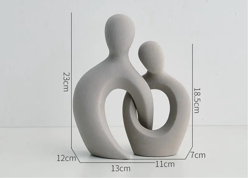 Chic Abstract Couple Sculptures
