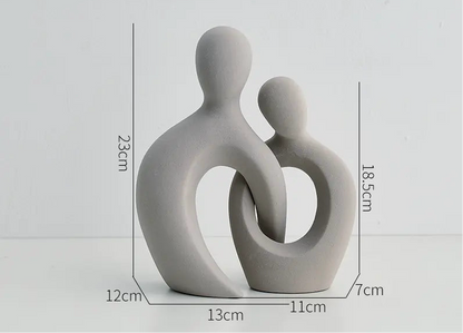 Chic Abstract Couple Sculptures