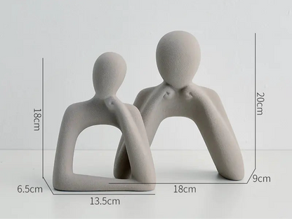 Chic Abstract Couple Sculptures