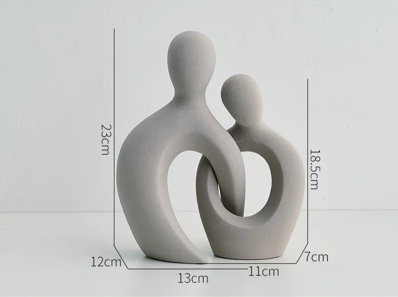 Chic Abstract Couple Sculptures
