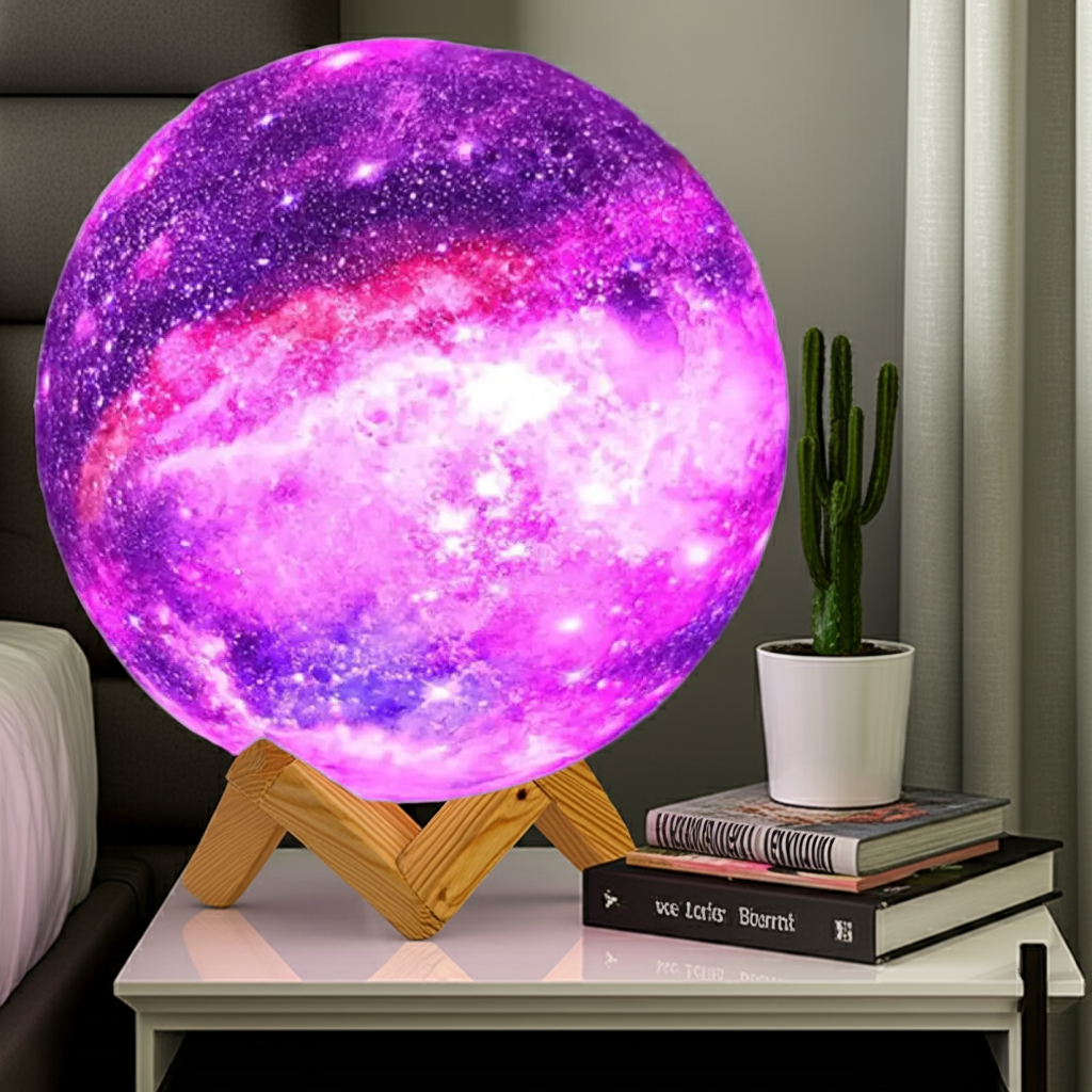 3D Printing Moon Light Galaxy Light