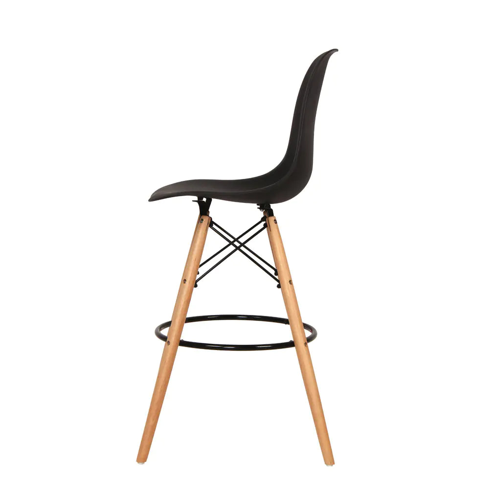 Minimalist Solid Wood Nordic Chair Set with Backrest
