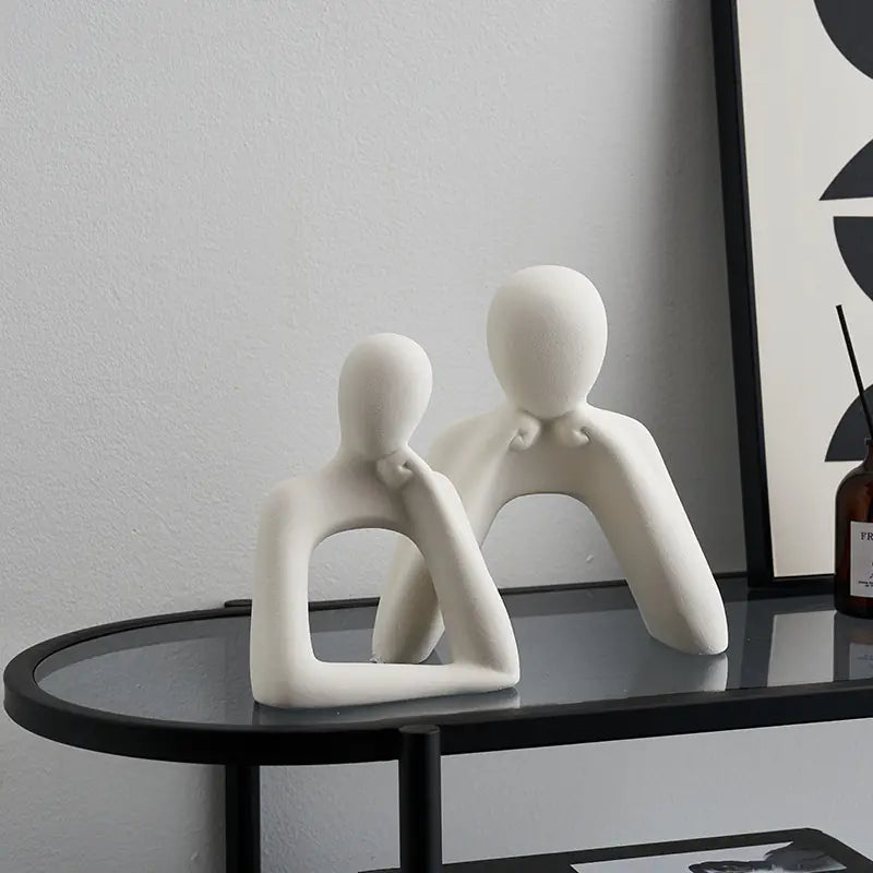 Chic Abstract Couple Sculptures