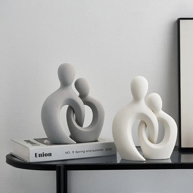 Chic Abstract Couple Sculptures