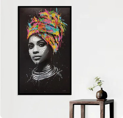 Vibrant African Lady Canvas