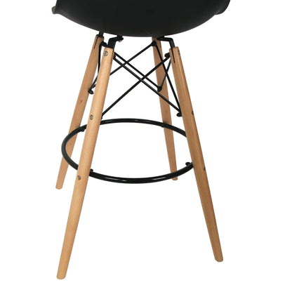 Minimalist Solid Wood Nordic Chair Set with Backrest