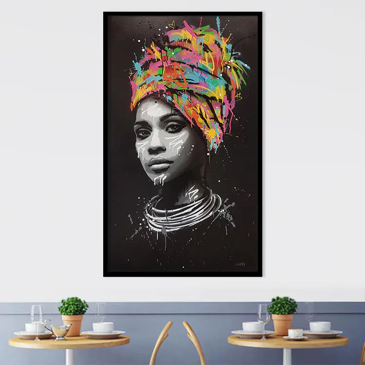 Vibrant African Lady Canvas