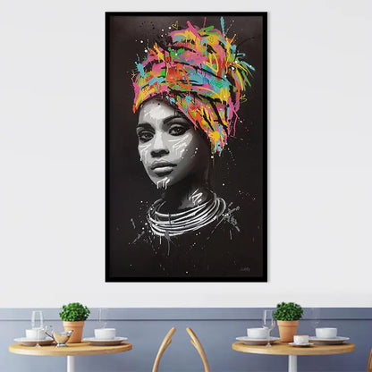 Vibrant African Lady Canvas