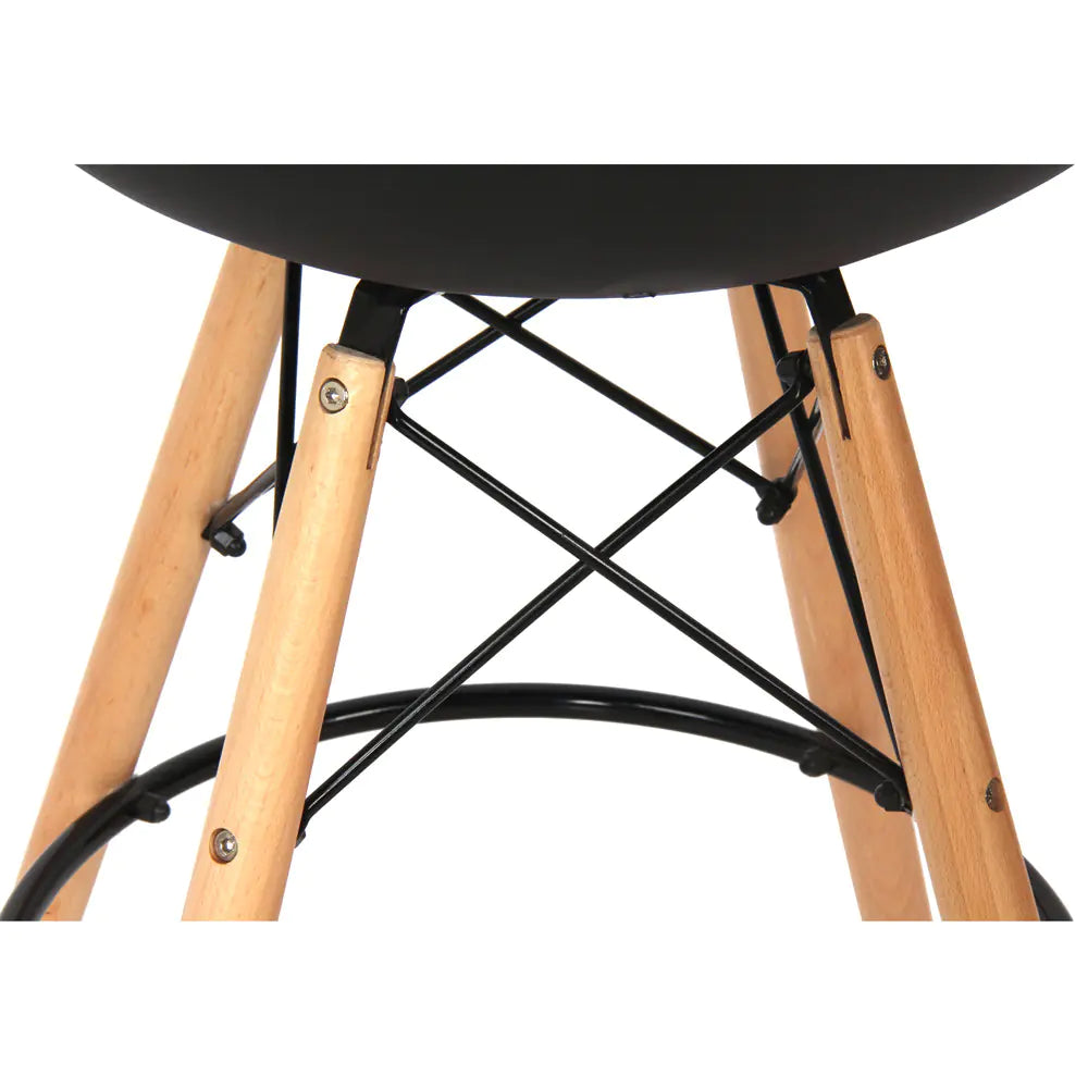 Minimalist Solid Wood Nordic Chair Set with Backrest