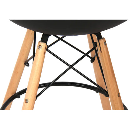 Minimalist Solid Wood Nordic Chair Set with Backrest