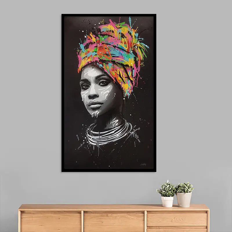 Vibrant African Lady Canvas