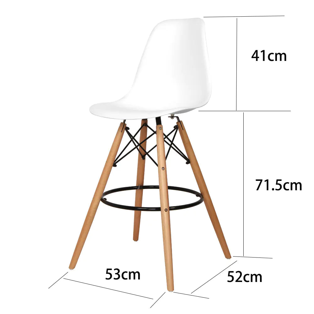 Minimalist Solid Wood Nordic Chair Set with Backrest