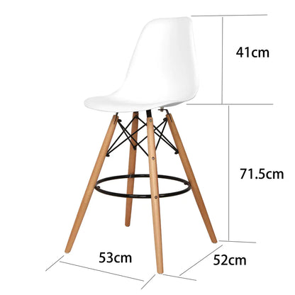 Minimalist Solid Wood Nordic Chair Set with Backrest