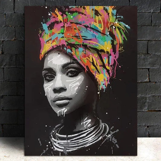 Vibrant African Lady Canvas