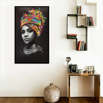 Vibrant African Lady Canvas
