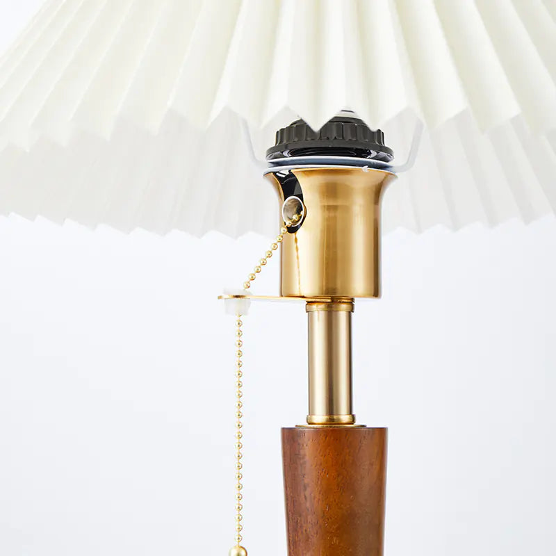 Classic Nordic Wood Bedside Lamp